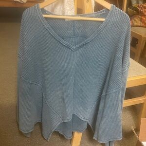 We The Free Blue loose fit thermal